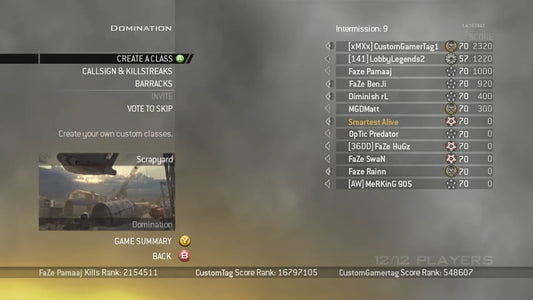 Scrapyard – Domination Custom Lobby